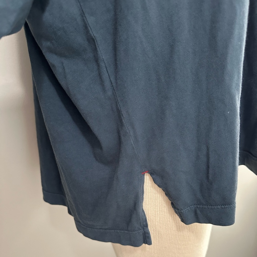 XiRENA Navy Split-Neck Button Down Blouse - image 3